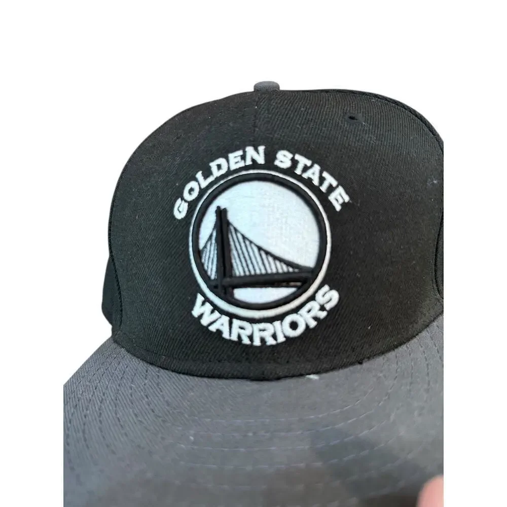 New Era Men's White Black Golden State Warriors Tonal Snapback Hat